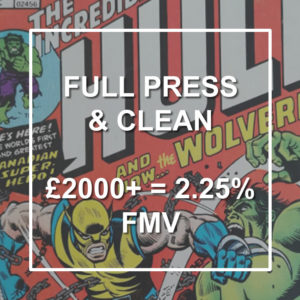 Comic Books <br>£2000+ = 2.25% FMV